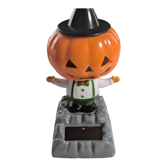 Halloween dancing solar figurine bobbleheads pumpkin guy Tested - Picture 5 of 5